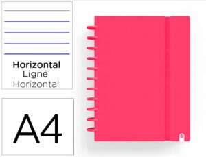 Caderno ingeniox foam a4 80 f pautado vermelho
