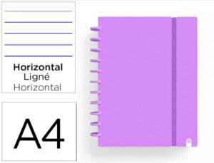 Caderno ingeniox foam a4 80 f pautado violeta