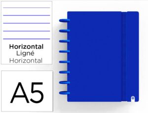 Caderno ingeniox foam a5 80 f pautado azul escuro