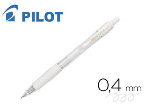 Boligrafo pilot g-2 blanco pastel tinta gel retractil sujecion de caucho