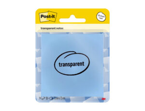 Bloc de notas adhesivas quita y pon post-it 73x73 mm 36 hojas transparente azul lavado vaquero