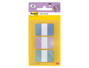 Banderitas separadoras rigidas dispensador post-it index strong 686-3 coast 25,4x38.1 mm pack de 36