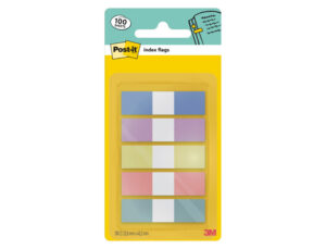 Banderitas separadoras dispensador post-it index flags 683-5 pastelo 11,9x43,2 mm pack de 20 unidades x 5