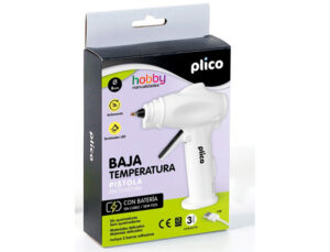 Pistola de silicone mini plico baixa temperatura com bateria e led 25w