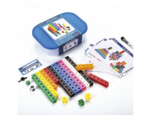 Cubo engarzable para juegos matematicos set de 100 unidades en 10 colores surtidos + 3 años