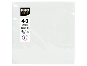 Guardanapo pronappe celulose microgofrada 38x38 cm 2 camadas cor branco pacote de 40 unidades