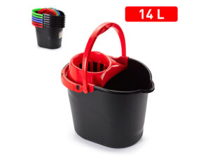 Cubo fregona plasticforte new black clean 14 litros color negro