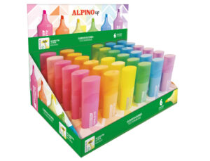 Rotulador fluorescente alpino up expositor de 36 unidades colores surtidos