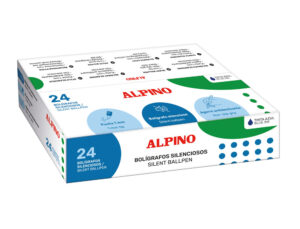 Boligrafo alpino silencioso agarre antideslizante tinta azul punta 1 mm