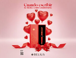 Lote escritura belius san valentin 2026 11 piezas + 2 cartelas diseño