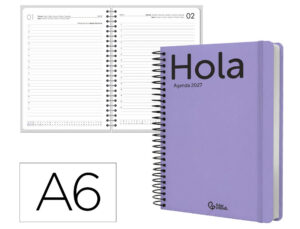 Agenda de escritório Liderpapel 2027 Espiral Classic Dia/Página A6 Bilíngue Papel 70G Fsc Design 5