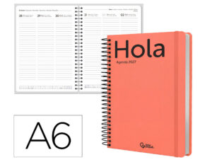 Agenda de escritório Liderpapel 2027 Espiral Classic Semana À Vista A6 Bilíngue Papel 70G Fsc Design 6