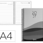 Agenda de escritório Liderpapel 2027 Espiral Gazi Dia/Página A4 Bilíngue Papel 70G Fsc Design 1