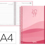 Agenda de escritório Liderpapel 2027 Espiral Gazi Dia/Página A4 Bilíngue Papel 70G Fsc Design 2