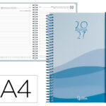 Agenda de escritório Liderpapel 2027 Espiral Gazi Dia/Página A4 Bilíngue Papel 70G Fsc Design 3