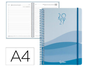 Agenda de escritório Liderpapel 2027 Espiral Gazi Dia/Página A4 Bilíngue Papel 70G Fsc Design 3