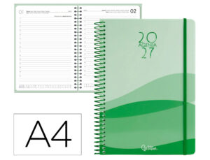 Agenda de escritório Liderpapel 2027 Espiral Gazi Dia/Página A4 Bilíngue Papel 70G Fsc Design 4