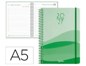 Agenda de escritório Liderpapel 2027 Espiral Gazi Dia/Página A5 Bilíngue Papel 70G Fsc Design 4