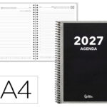 Agenda de escritório Liderpapel 2027 Espiral Personalizável Dia/Página A4 Bilíngue Papel 70G Fsc Design 1