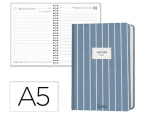 Agenda de escritório Liderpapel 2027 Encadernada Nomi Dia/Página A5 Bilíngue Papel 70G Fsc Design 1