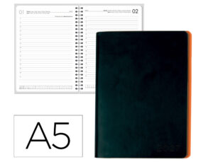 Agenda de escritório Liderpapel 2027 Encadernada Sifnos Dia/Página A5 Bilíngue Papel 70G Fsc Design 2
