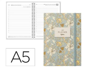 Agenda de escritório Liderpapel 2027 Encadernada Kea Dia/Pagina A5 Bilíngue Papel 70G Fsc Design 2