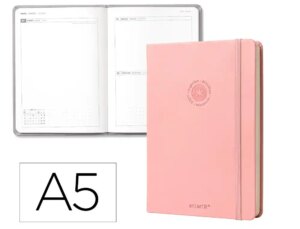 Agenda de escritório Antartik 2027 Encadernada Dia/Página A5Bilíngue Papel 70G Fsc Rosa