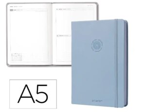 Agenda de escritório Antartik 2027 Encadernada Dia/Página A5Bilíngue Papel 70G Fsc Celeste