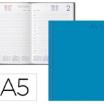 Agenda de escritório liderpapel 2027 encadernada corfu dia/página a5 bilíngue papel 60g fsc nova cor português