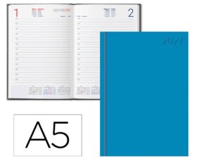 Agenda de escritório liderpapel 2027 encadernada corfu dia/página a5 bilíngue papel 60g fsc nova cor português