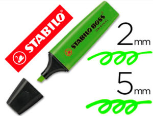 Marcador stabilo boss fluorescente 70 verde