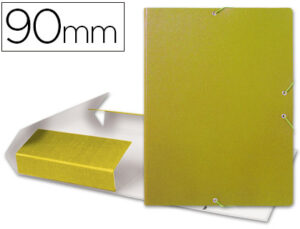 Capa elasticos para projetos lombada 9 cm amarela