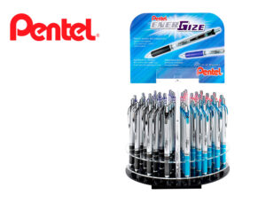 Expositor com 48 lapiseiras pentel energel pl75 0,5mm 12az,