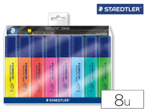 Marcador staedtler textsurfer 364 fluorescente bolsa de 6 unidades cores sortidas + 2 oferta