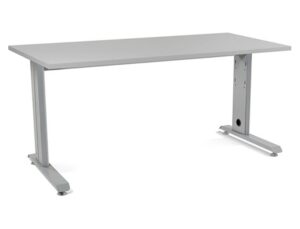 Mesa de escritorio rocada metal 2002ac02 aluminio /cinza 160x80 cm