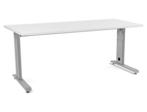 Mesa de escritorio rocada metal 2003ac04 aluminio /branca 180x80 cm