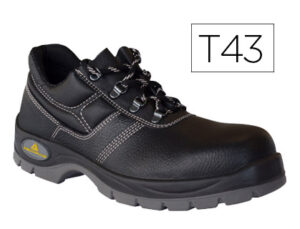 SAPATO DELTAPLUS EM PELE GRAVADA SOLA INJETADA PU BIDENSIDADE COR PRETO FORMATO 43