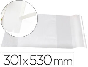 Forra livros liderpapel com aba ajustavel adesivo 301 x 530 mm