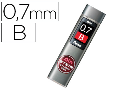 Minas pentel ain stein 0.7 b estojo com 40 minas