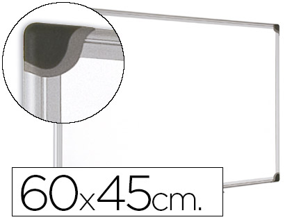 Quadro branco bi-office magnetica maya w ceramica vitrificada moldura de aluminio 60 x 45 cm com bandeja para acessorios