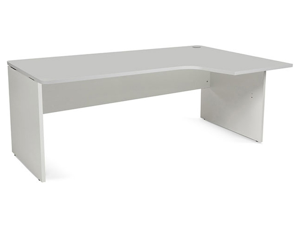 Ala para mesa rocada serie work 180×120 cm direita acabamento ab02 aluminio/cinza