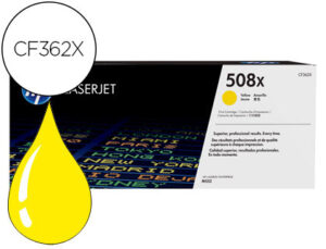 Toner hp 508x laserjet m552 / 553 / 577 amarelo 9.500 pag