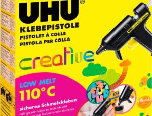 Pistola de cola quente uhu creative a baixa temperatura 100w