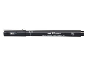 Marcador uni pin calibrado pin003-200 preto