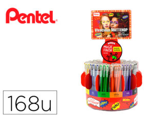 Roller gel pentel k110 mattehop expositor com 168 unidades sortidas