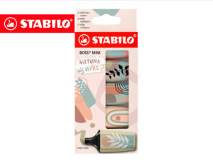 Marcador stabilo boss mini naturevibes estojo de 5 unidades cores sortidas