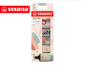 Marcador stabilo boss mini naturevibes estojo de 6 unidades cores sortidas