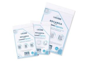 Recarga carchivo para caderno ingeniox din a5 50 folhas liso