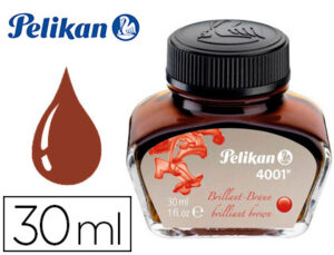 Tinta pelikan 4001 , 30 ml castanho brilhante