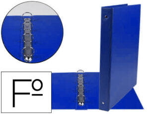Pasta liderpapel 4 aneis 25 mm redodas plastico folio cor azul marinho